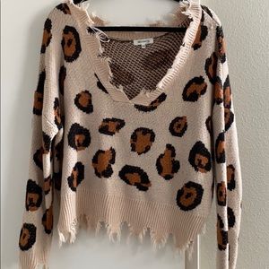 Leopard print sweater